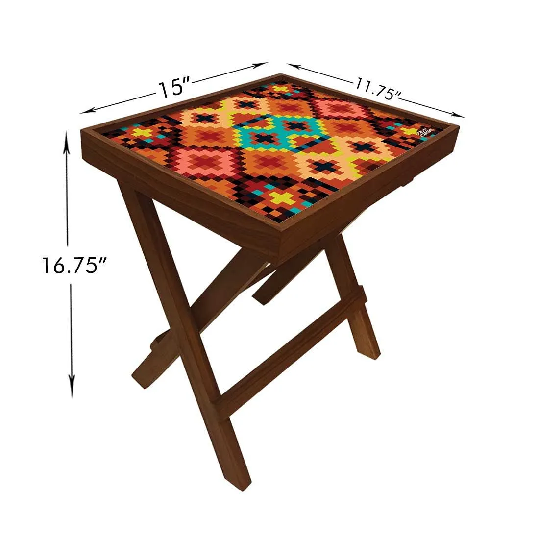 Folding Side Table - Teak Wood - Diamond Designs