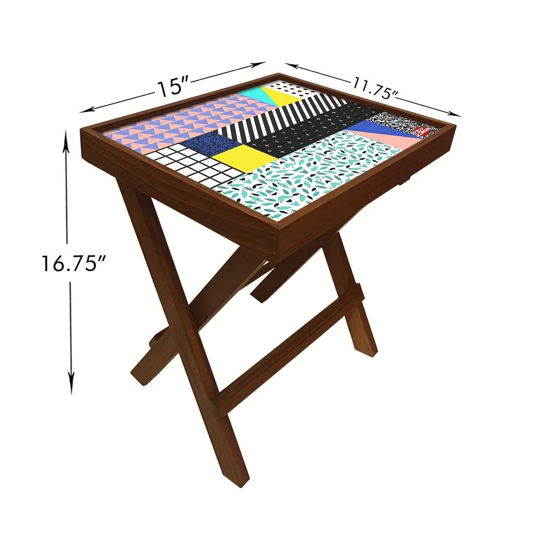Folding Side Table - Teak Wood - Memphis