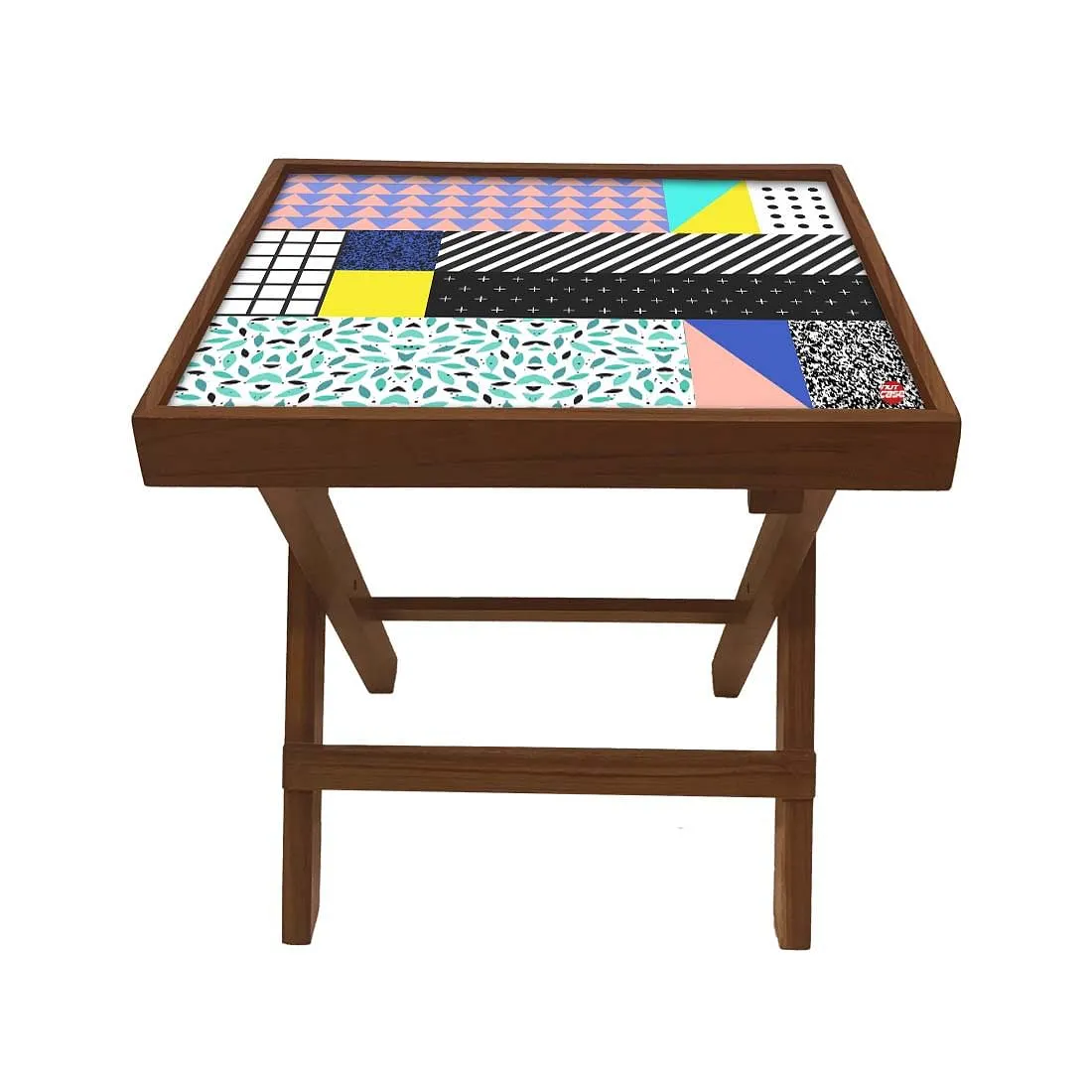 Folding Side Table - Teak Wood - Memphis