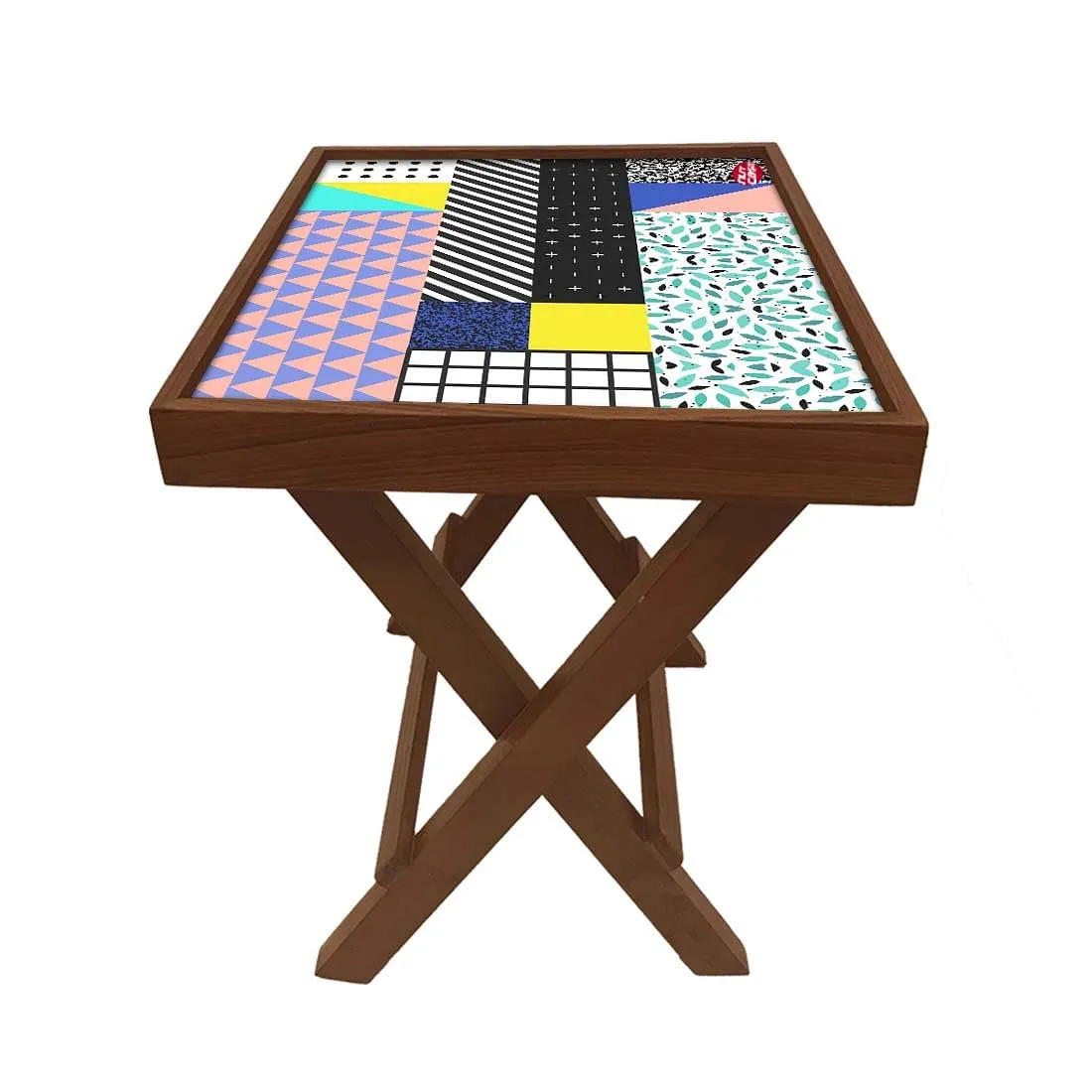 Folding Side Table - Teak Wood - Memphis