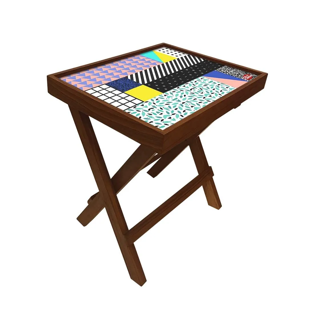 Folding Side Table - Teak Wood - Memphis