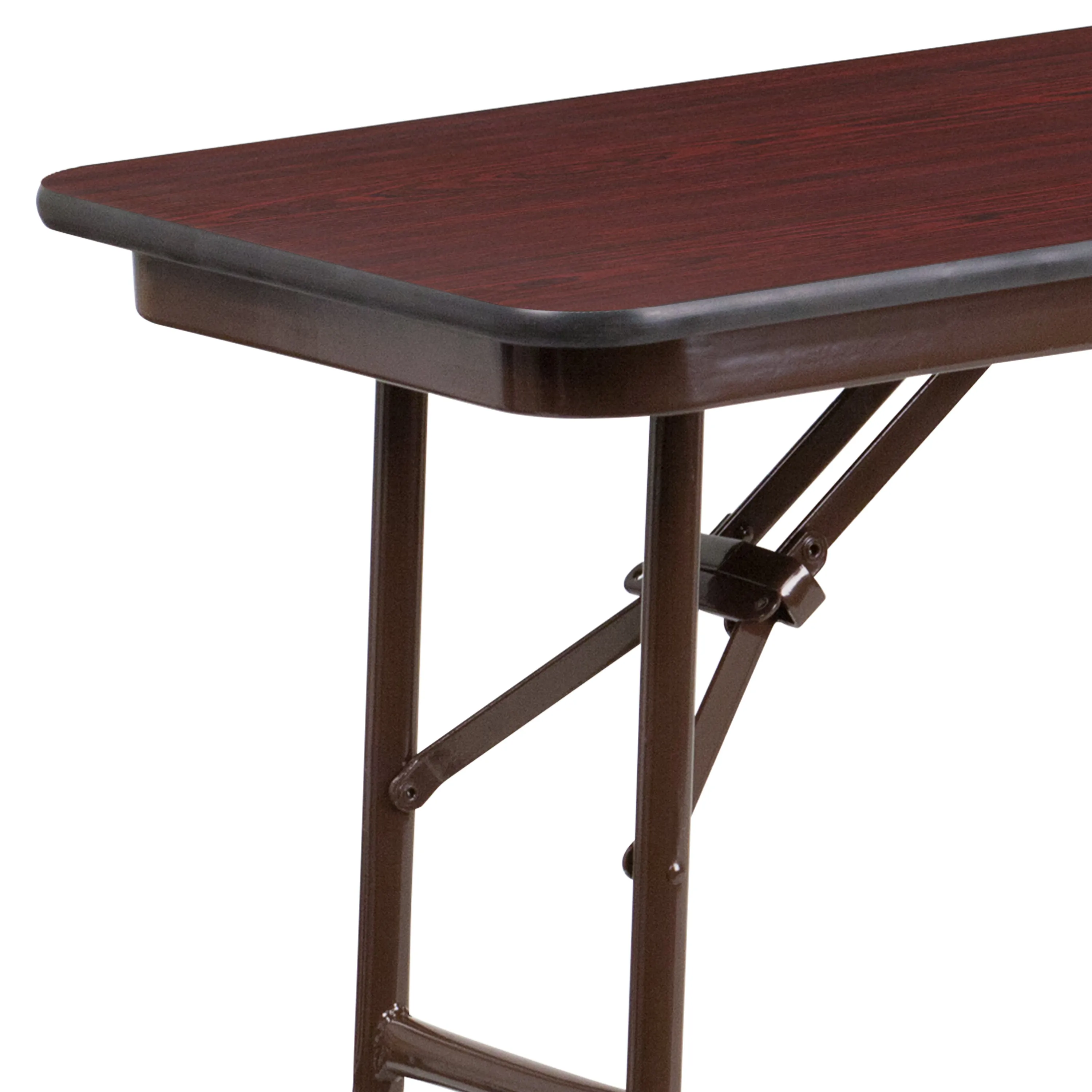 Frankie 5-Foot Mahogany Melamine Laminate Folding Training Table