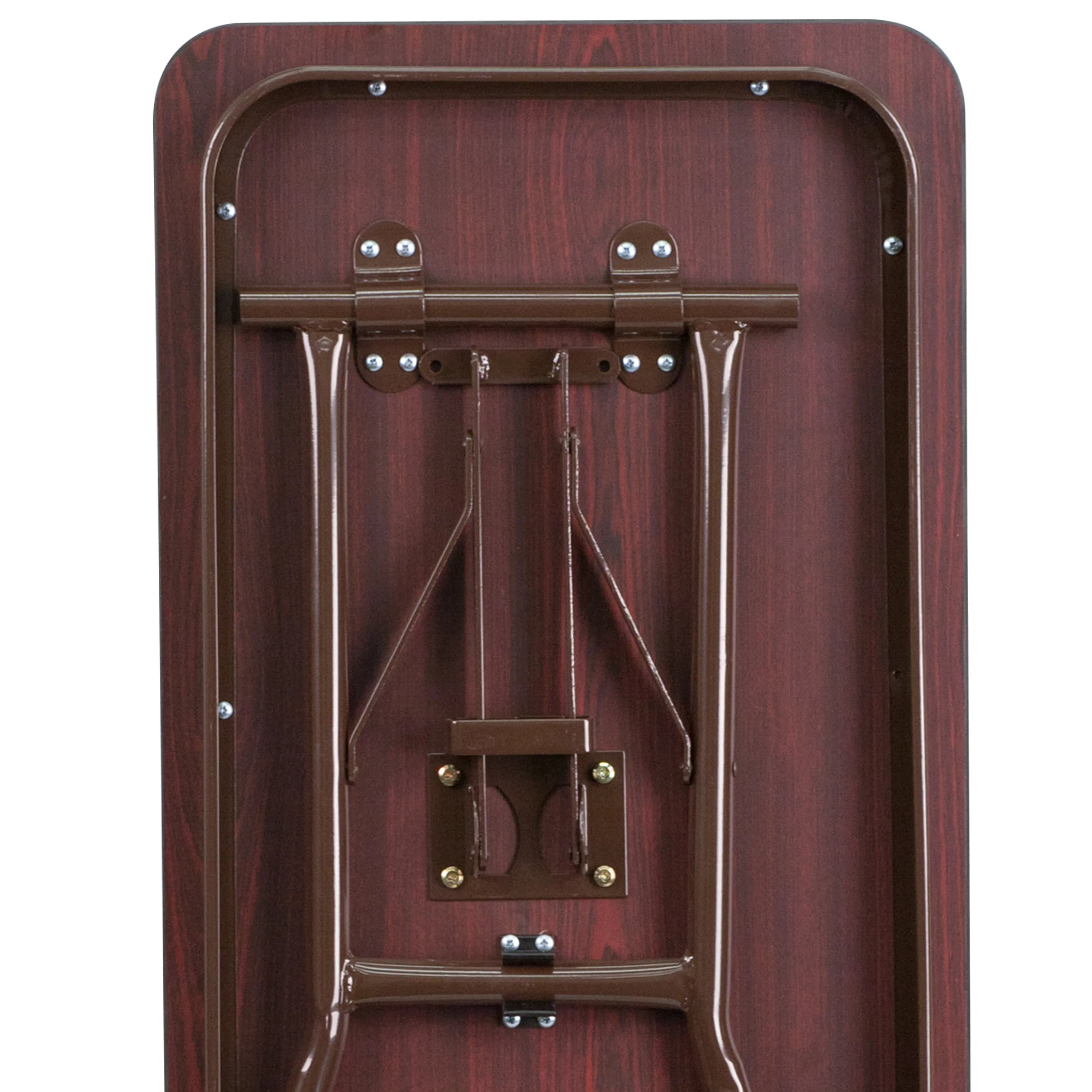 Frankie 5-Foot Mahogany Melamine Laminate Folding Training Table