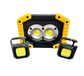 Helius Camping/Work Light & Keychain Light Bundle (3pcs)