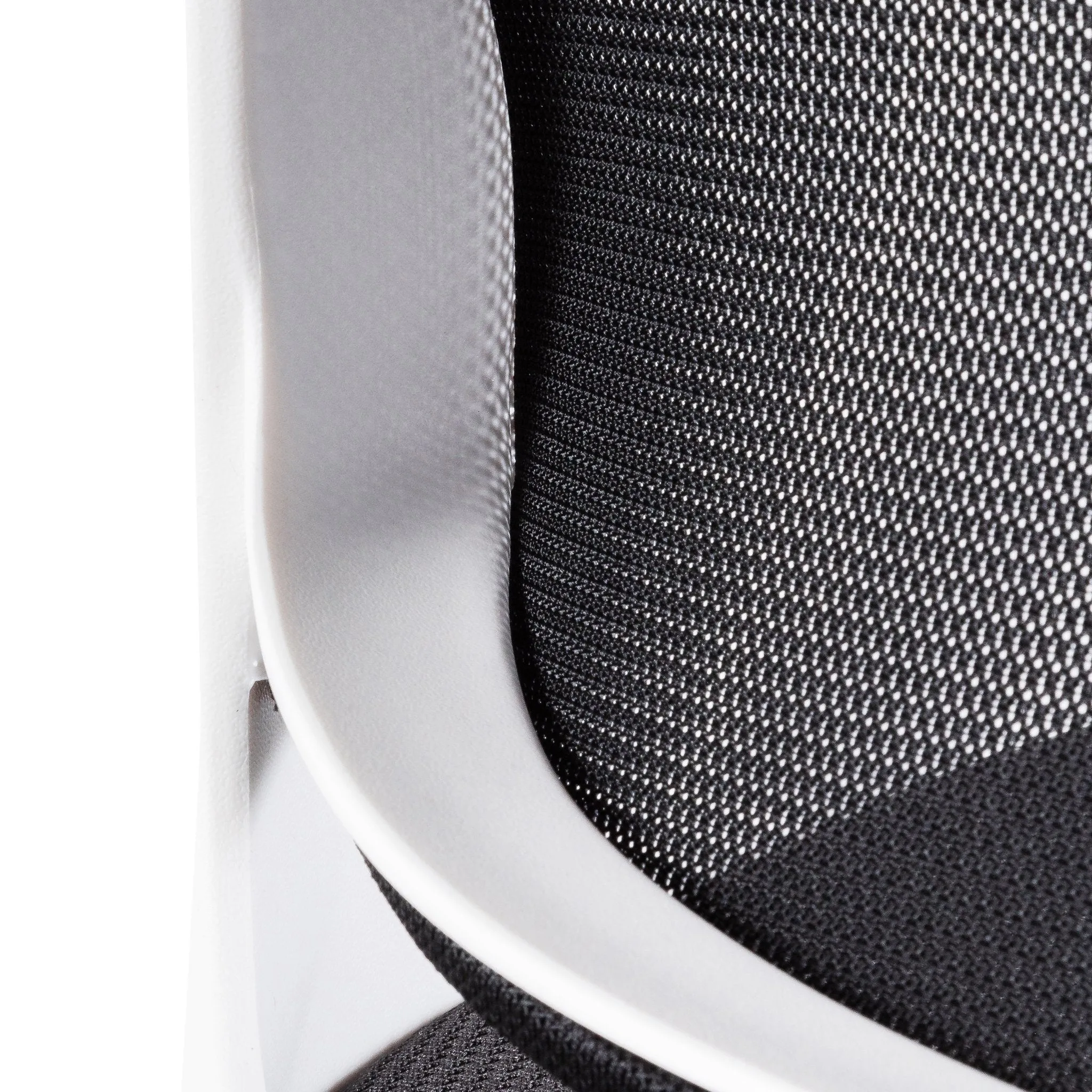 Heston Black Office Chair - White Arm and Base
