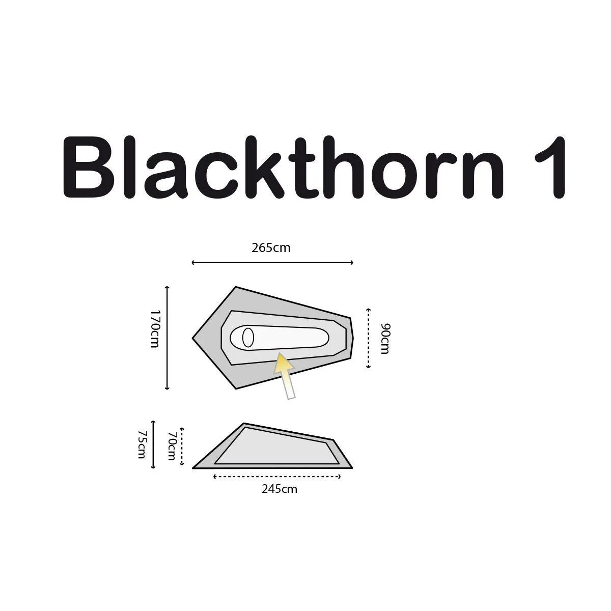 Highlander Blackthorn 1 Tent Black