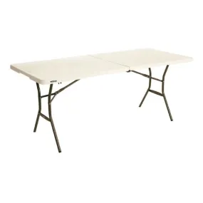 Home 6ft Bi-Fold Blow Mould Folding Trestle Table