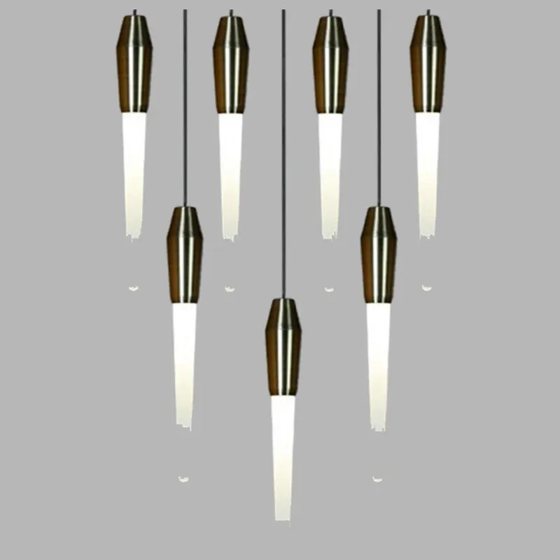 JS-SV-H/L 325- 7L Matt Gold/Matt Copper 30w Double Height Chandelier