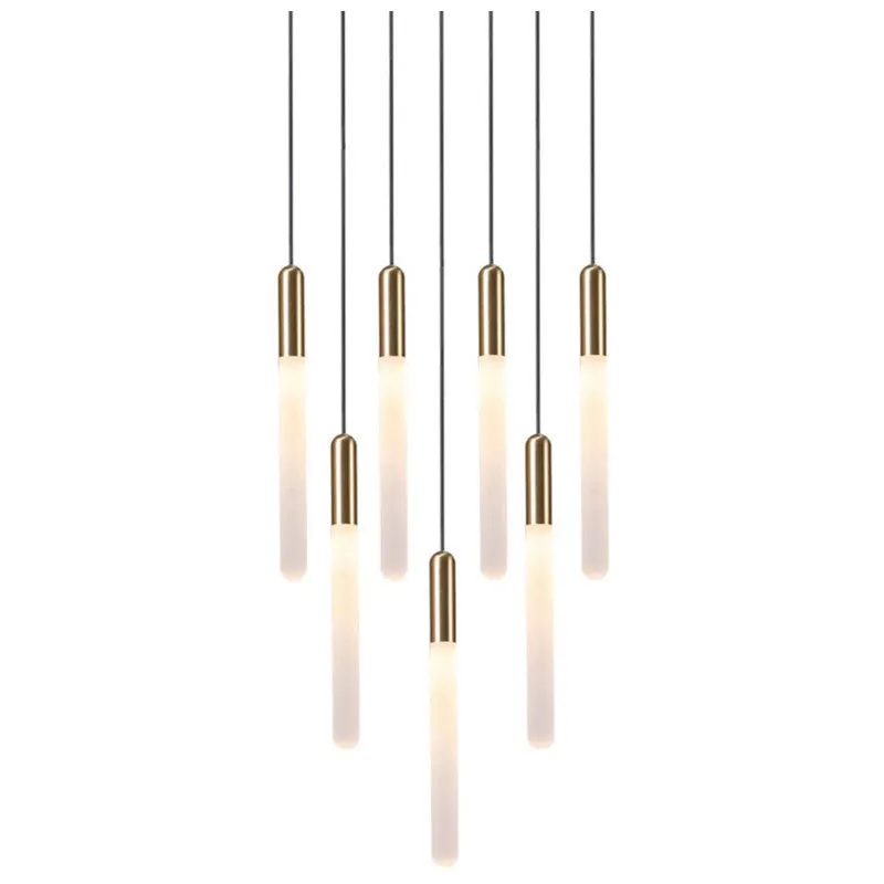 JS-SV-H/L 325- 7L Matt Gold/Matt Copper 30w Double Height Chandelier