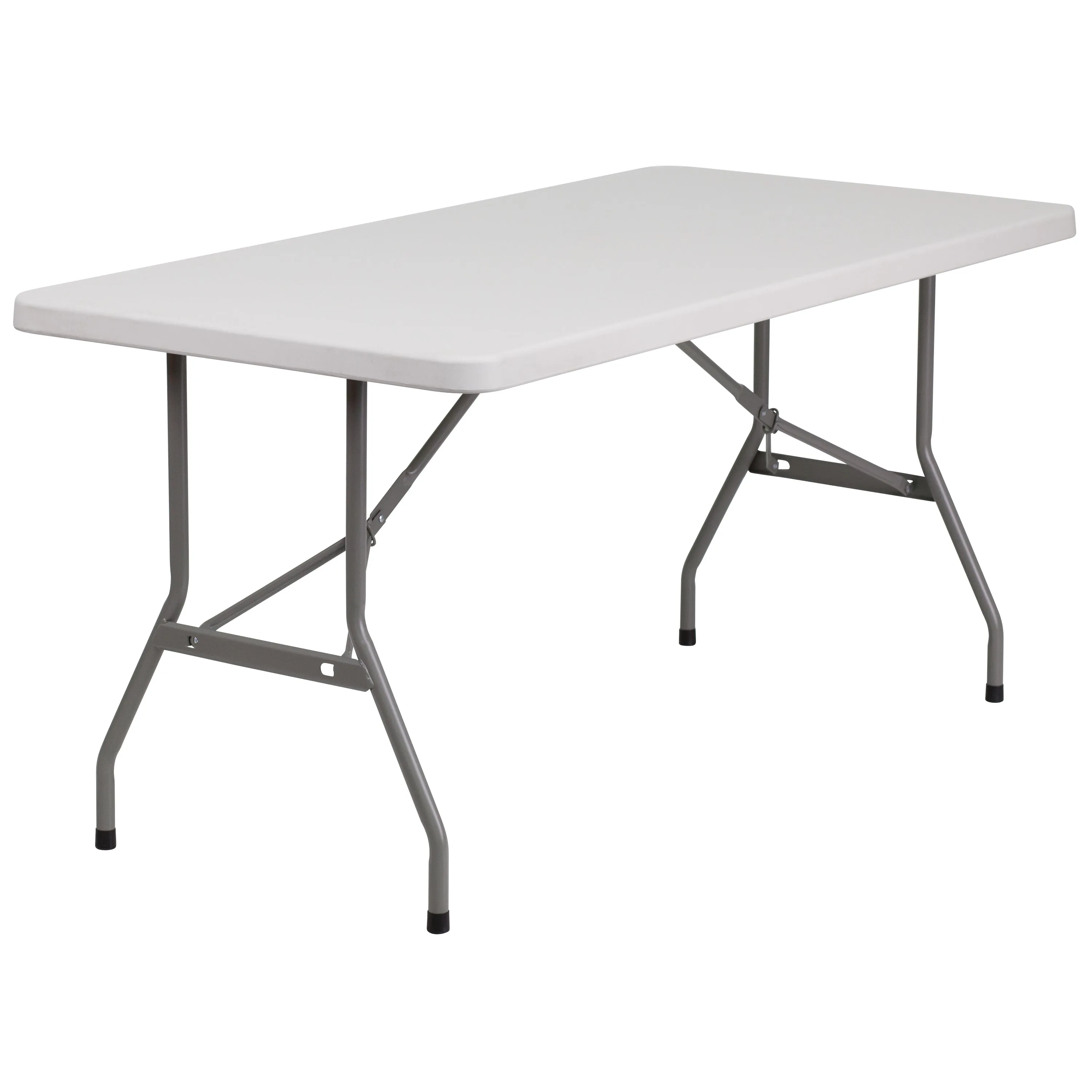 Kathryn 5-Foot Granite White Plastic Folding Table