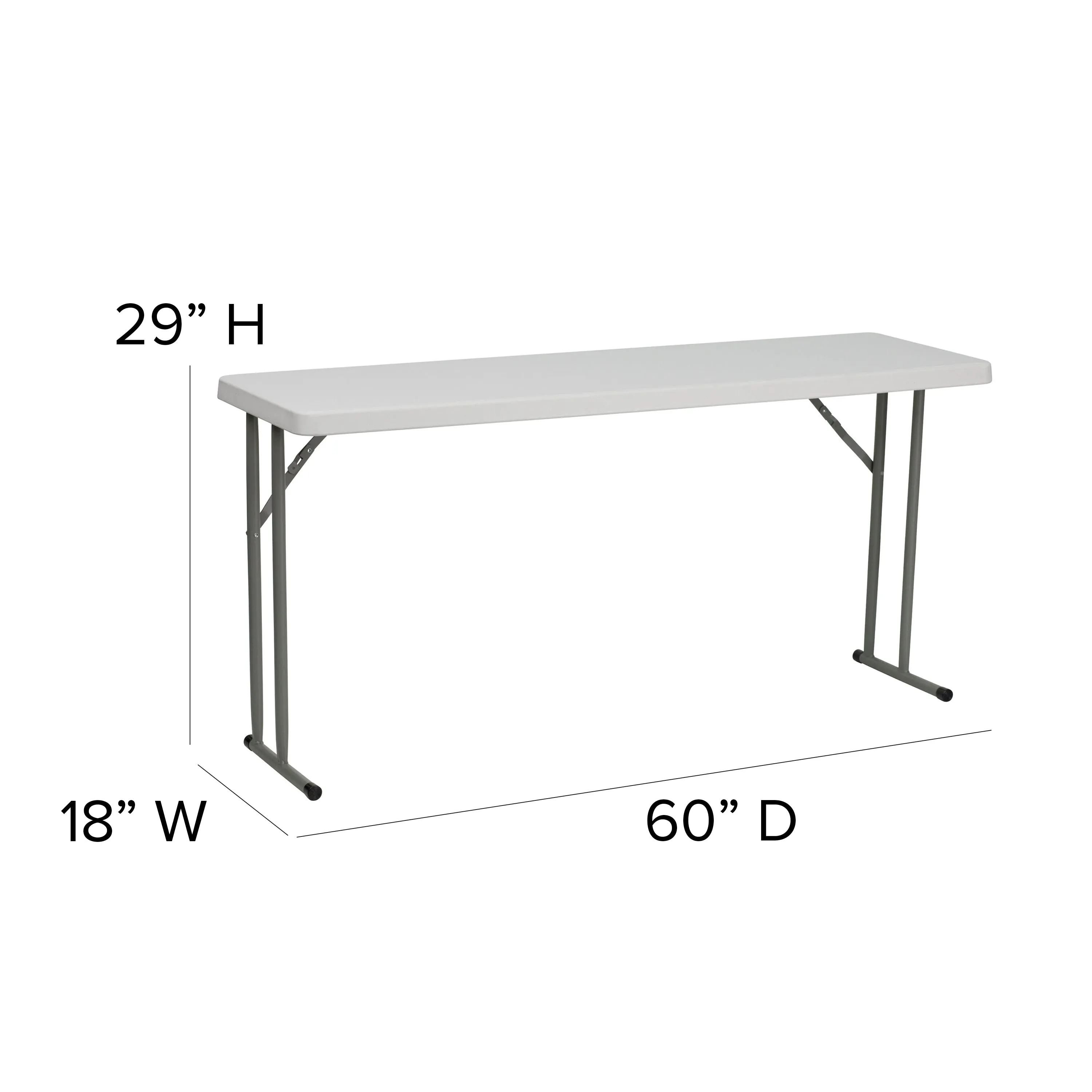 Kathryn 5-Foot Granite White Plastic Folding Training Table