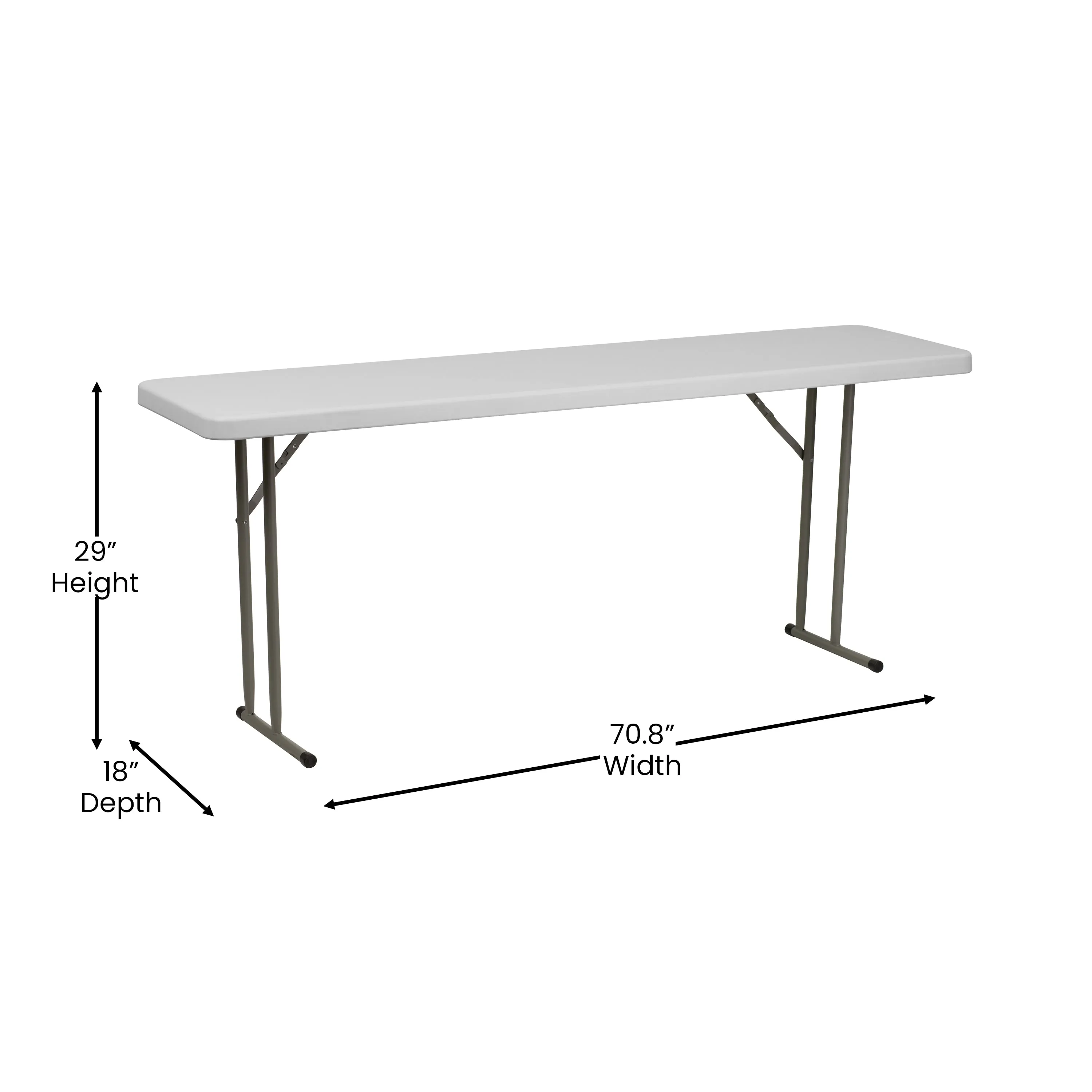 Kathryn 6-Foot Granite White Plastic Folding Training Table
