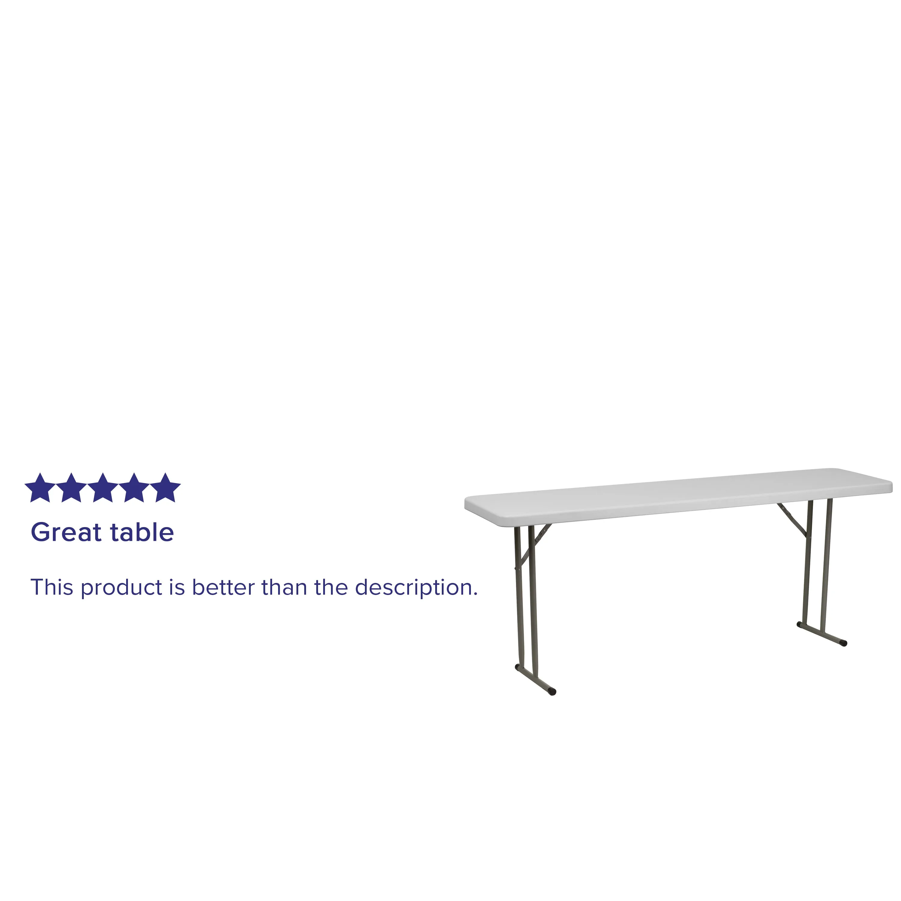 Kathryn 6-Foot Granite White Plastic Folding Training Table
