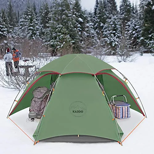 KAZOO Lightweight Backpacking Tent 2 Person Waterproof Camping Tents 2 People Hiking Tents Two Person Aluminum Poles Double Layer