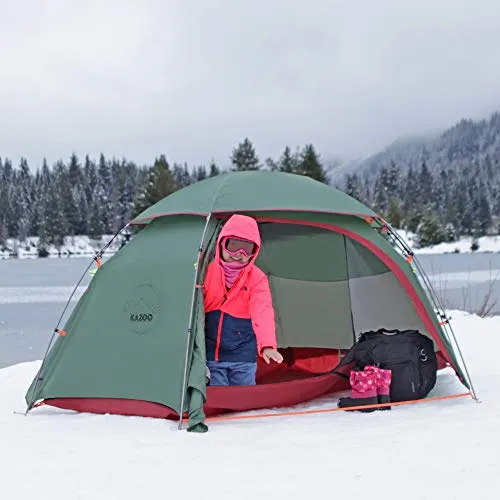 KAZOO Lightweight Backpacking Tent 2 Person Waterproof Camping Tents 2 People Hiking Tents Two Person Aluminum Poles Double Layer