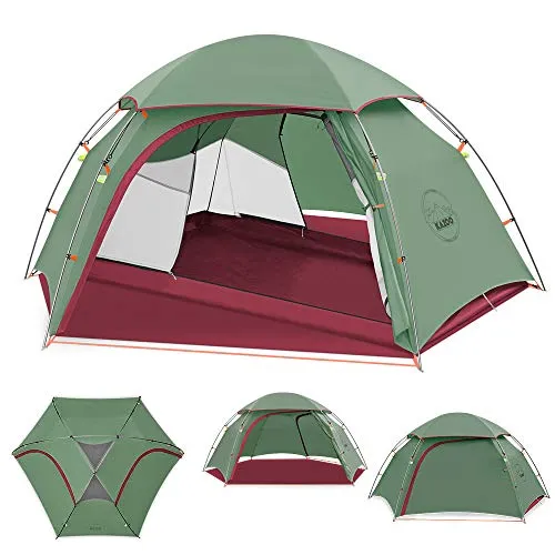 KAZOO Lightweight Backpacking Tent 2 Person Waterproof Camping Tents 2 People Hiking Tents Two Person Aluminum Poles Double Layer