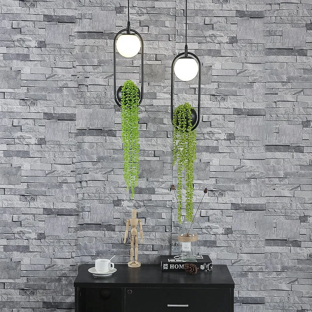 Led Plant Pendant Lights Flower Pot Hanging Lamp