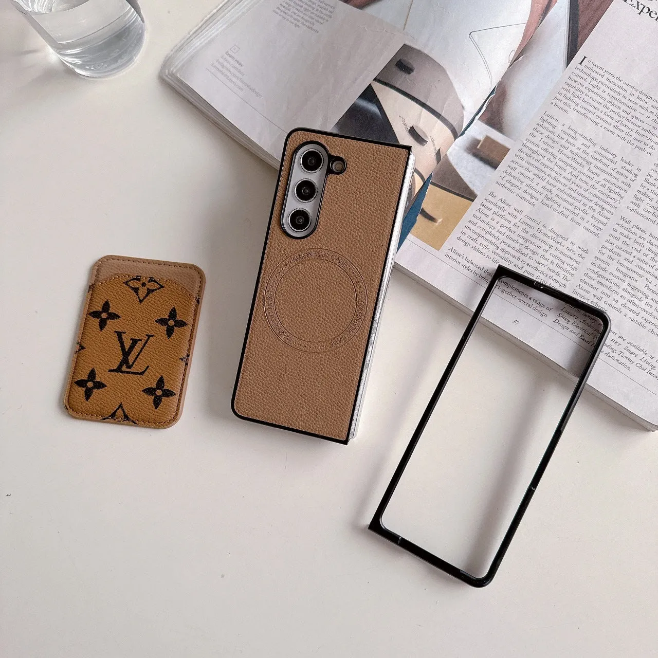 Luxury leather magnetic card holder FOLD CASE