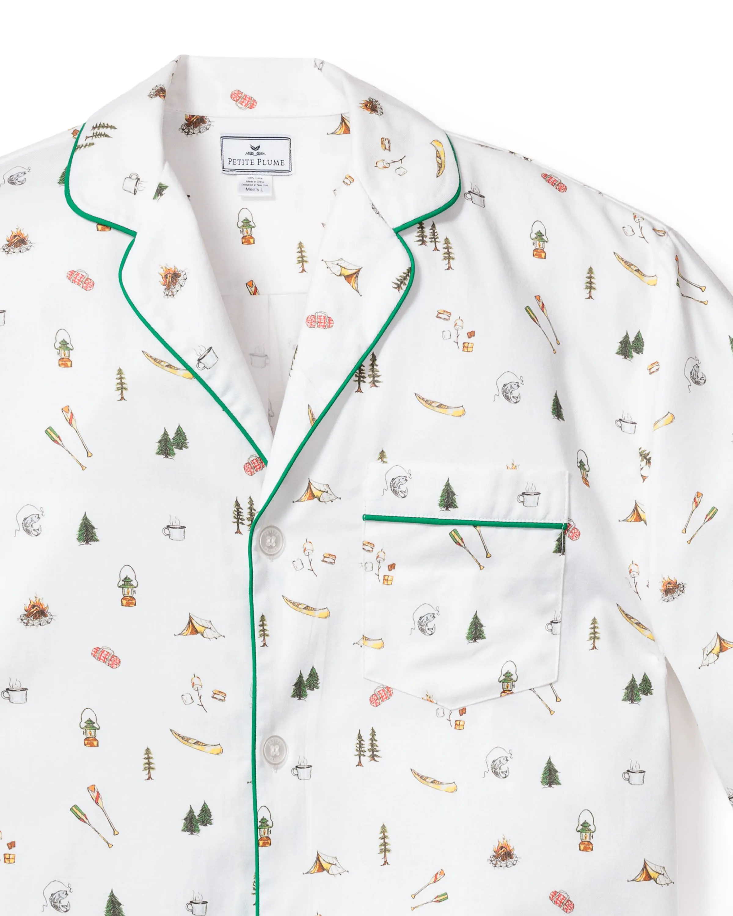 Men's Twill Pajama Set in The Great Outdoors