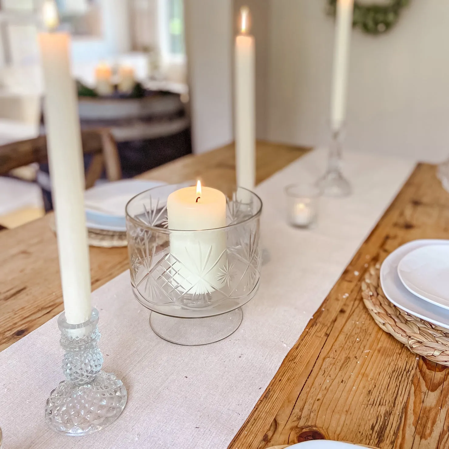 Natural Cotton Table Runner 5m