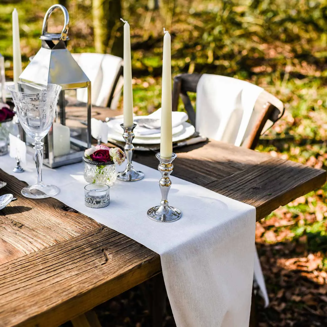 Natural Cotton Table Runner 5m