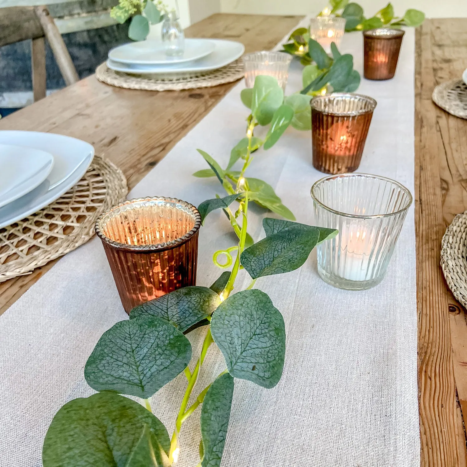 Natural Cotton Table Runner 5m