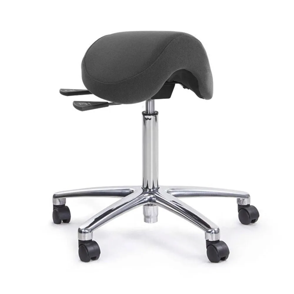 Posture Saddle Stool with Chrome Gas and Polished Base