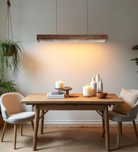 Slimline Trio Wooden Led Hanging Lamp | Pendant Light