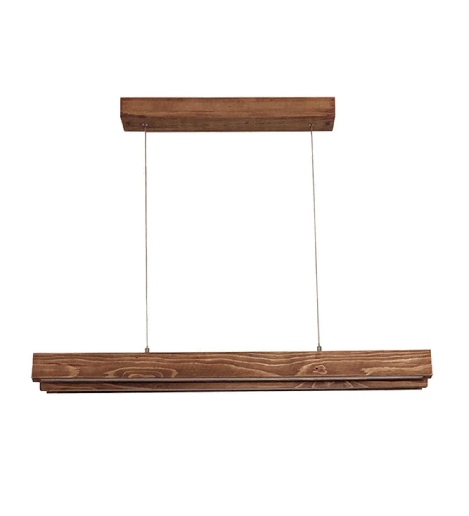 Slimline Trio Wooden Led Hanging Lamp | Pendant Light