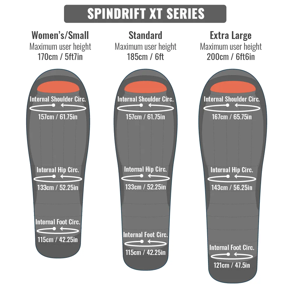 Spindrift XT 850 -13 to -19°C Down Sleeping Bag