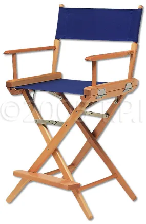 Telescope Casual Directors Chair 46" Height - Natural Frame / Teal Canvas