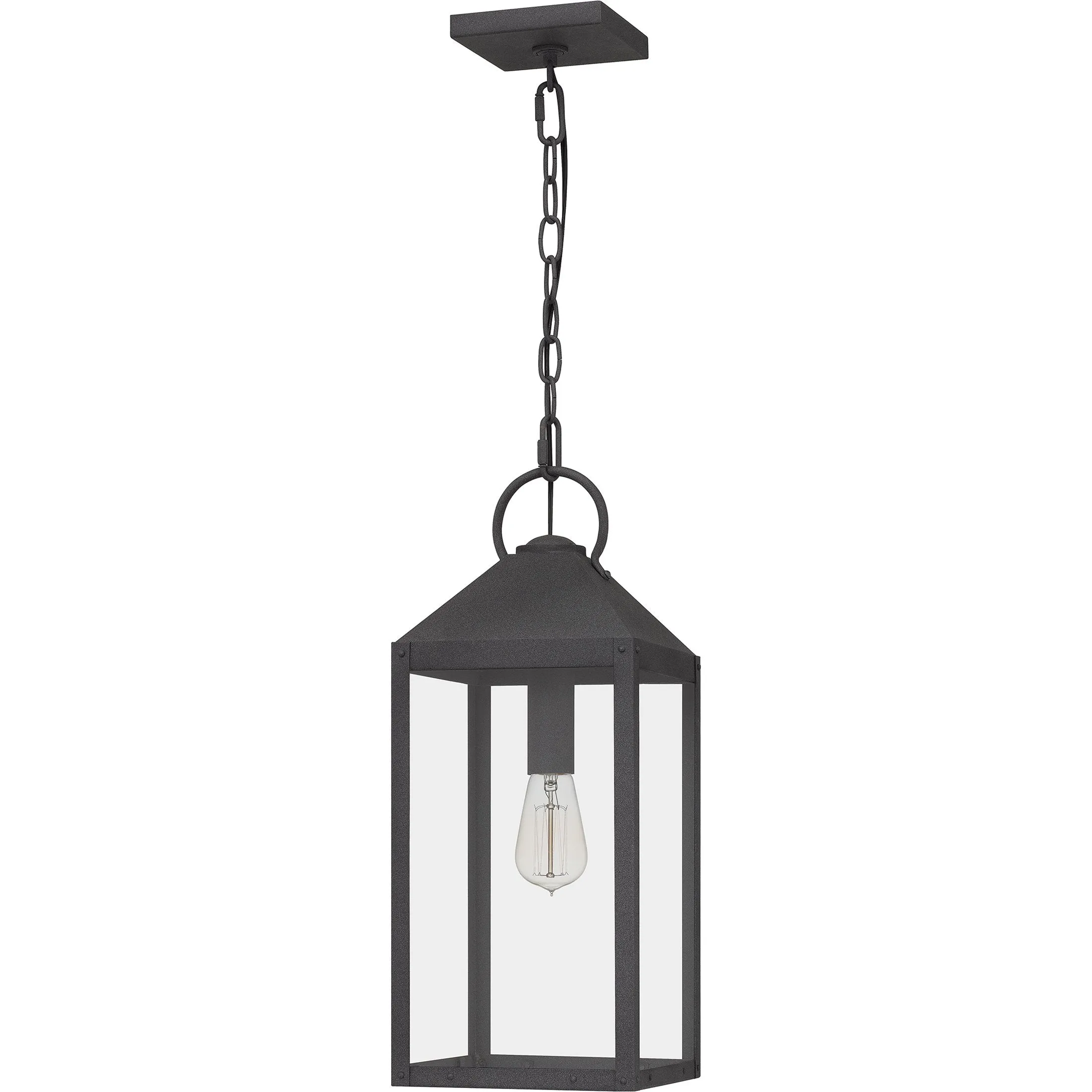 Thorpe - Outdoor hanging 1 light mottled black - TPE1908MB