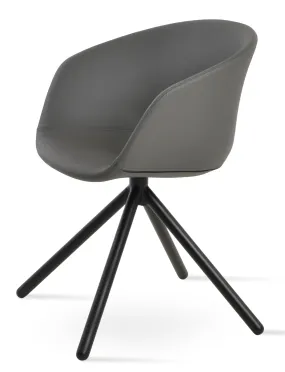 Tribeca - Stick Chair with Grey PPM Seat and Black Base by BNT sohoConcept