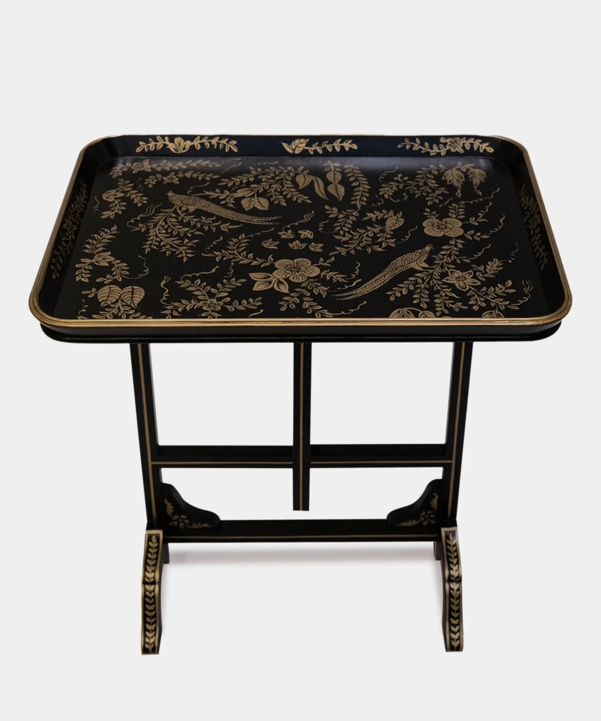 Vintage Chinoiserie Folding Table 