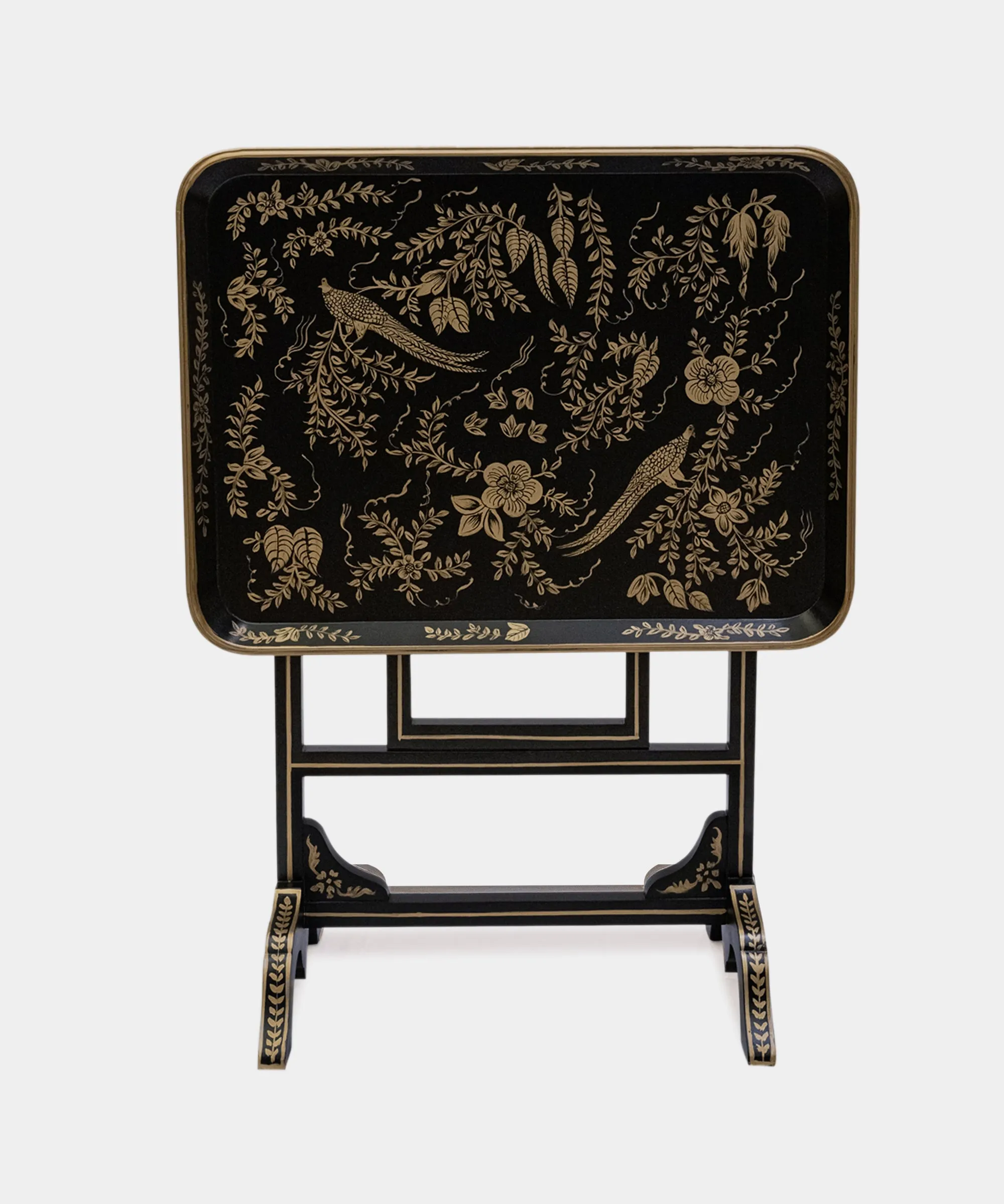 Vintage Chinoiserie Folding Table 