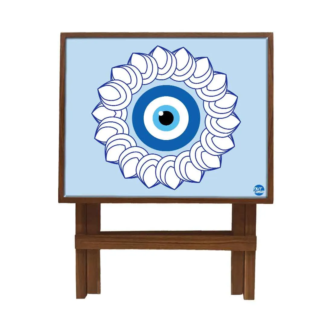 Wooden Folding Side Table for Bedroom Sofa - Evil Eye Protector