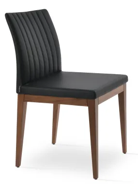 Zeyno - Wood Chair with Black Leatherette Seat and Beech Walnut Finished Wood Base by BNT sohoConcept